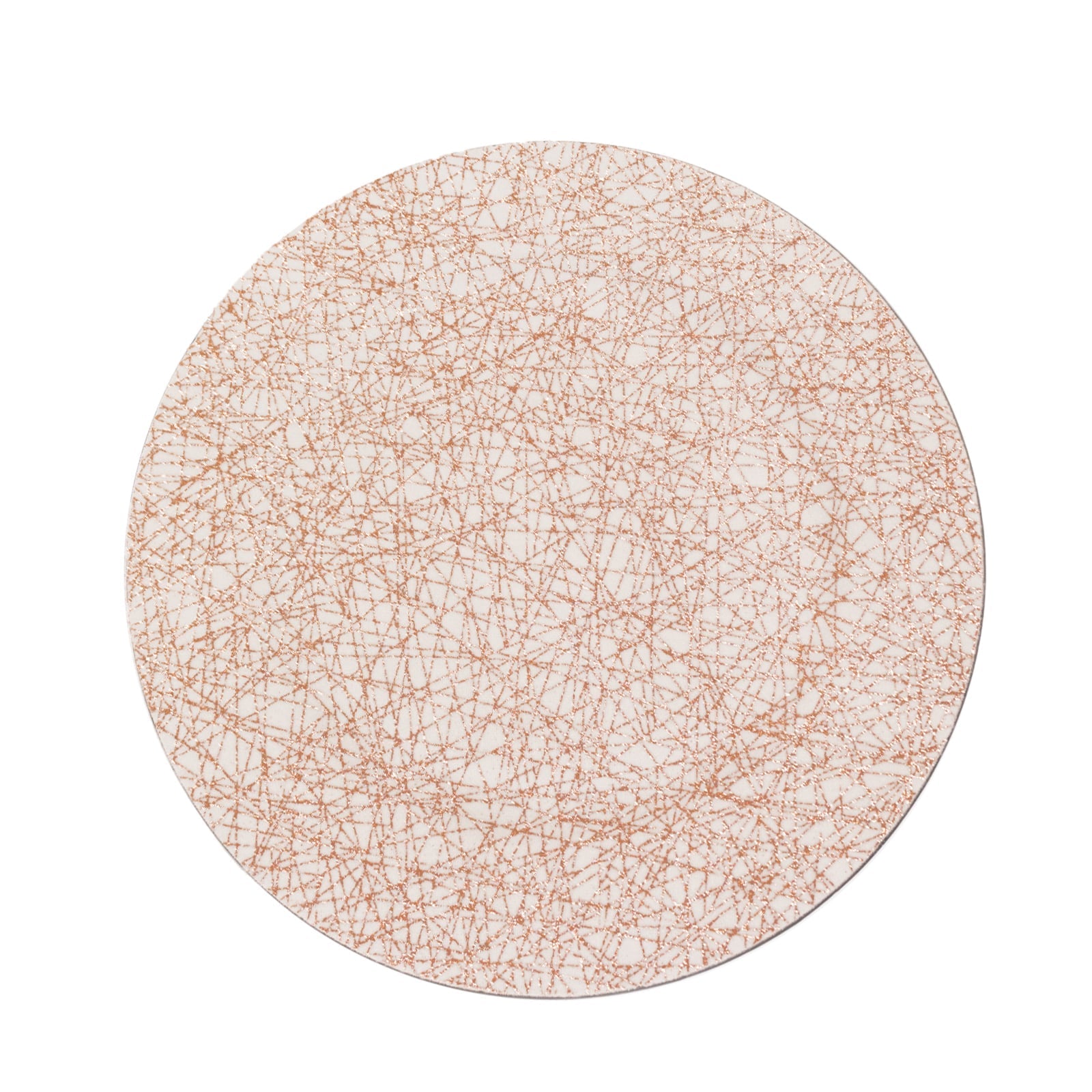 6-Pack Acrylic Charger Plates 13" Round Rose Gold with Glitter Abstract Lines Pattern - Decorative Dinner Party Charger Tableware - Image 6