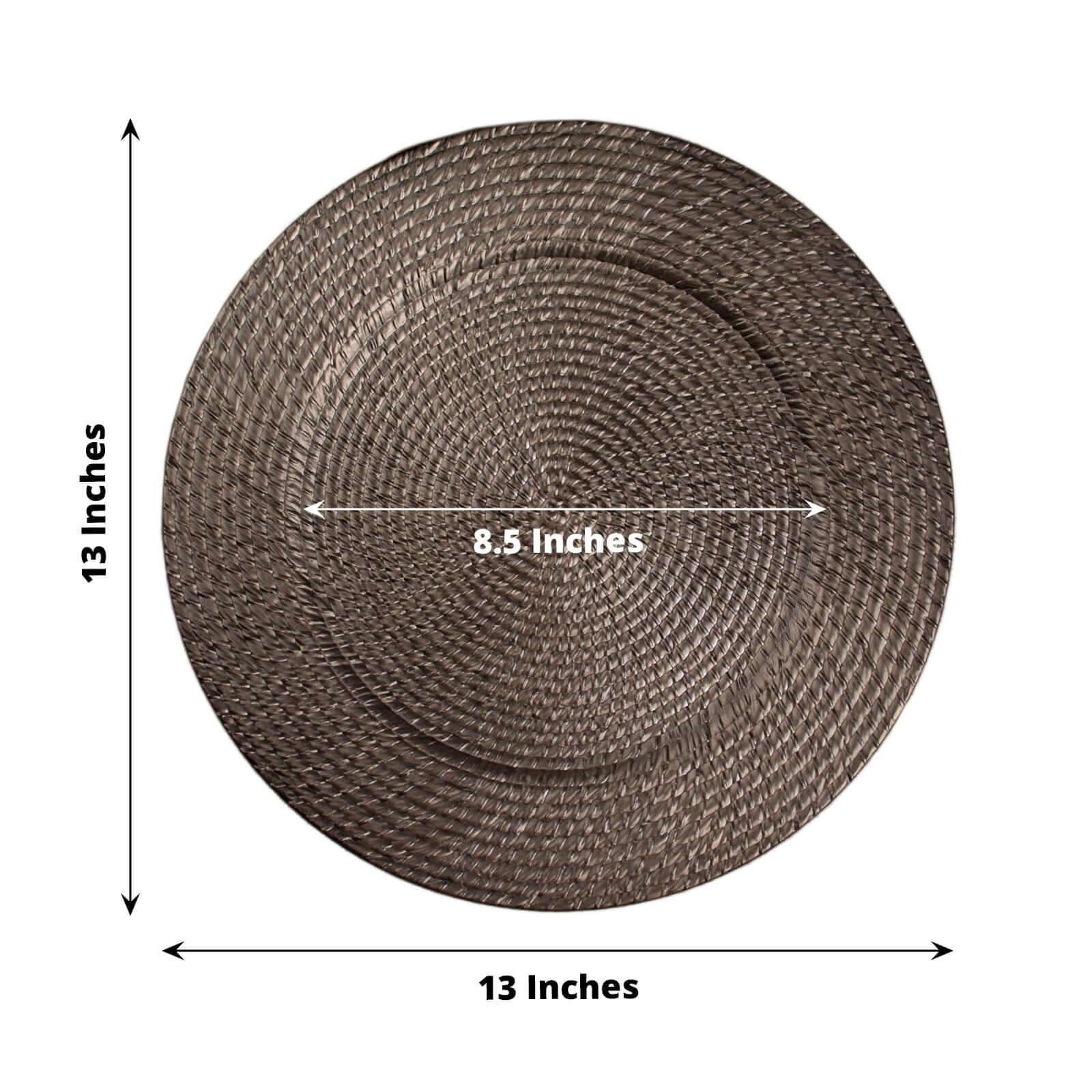 6-Pack Acrylic Charger Plates 13" Round Natural Brown with Rattan-Like Design - Farmhouse Disposable Plastic Charger Tableware - Image 3